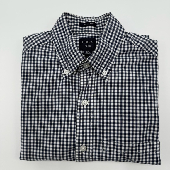 J. Crew Men’s Flex Classic Casual Button Down Shirt Black White XS - Picture 10 of 10